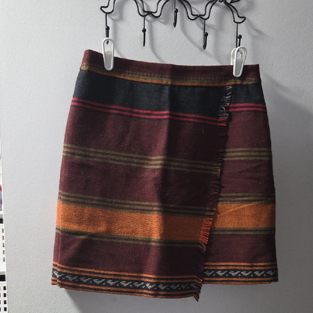 LOFT Multicolor Striped Pencil Skirt